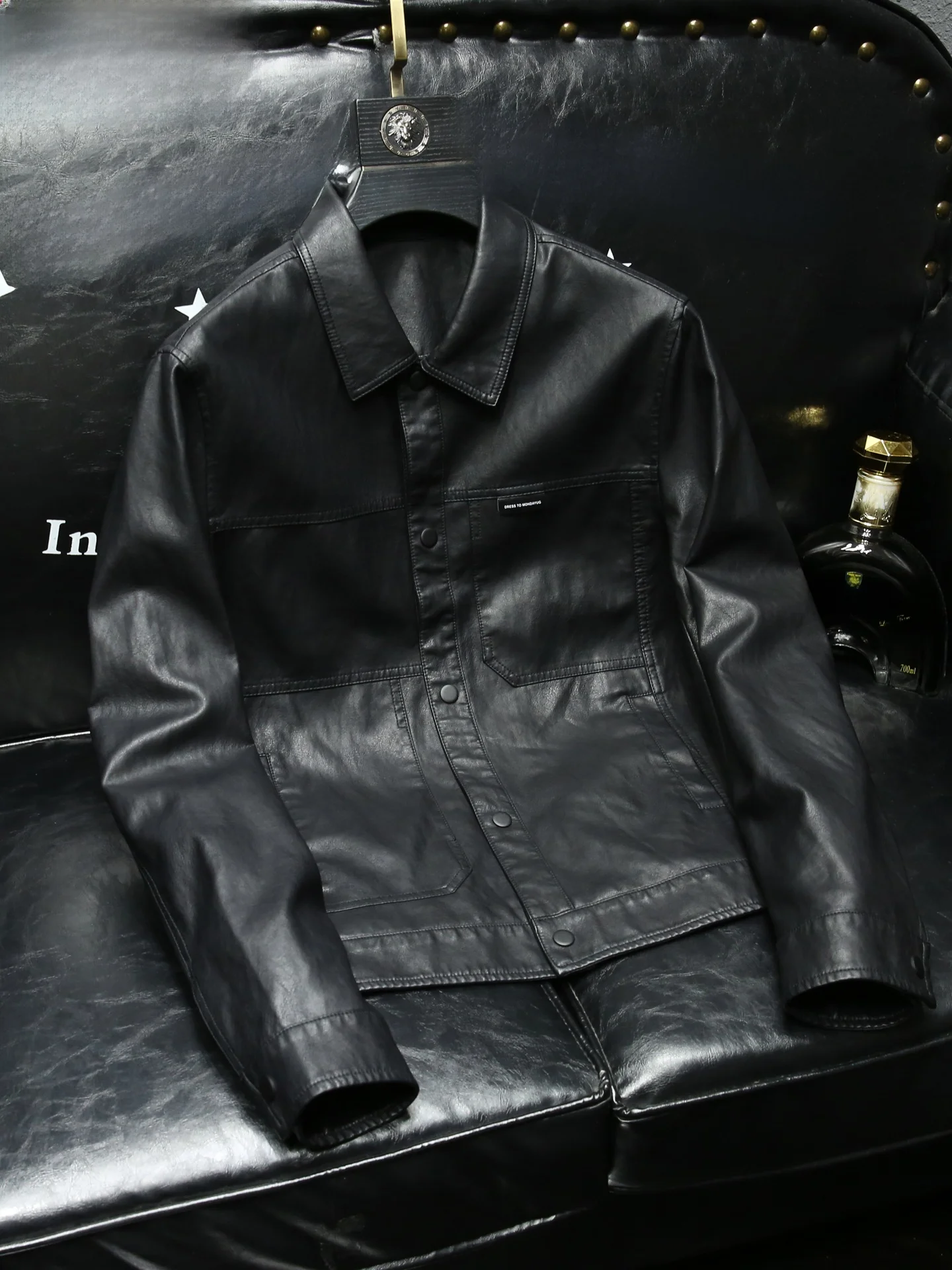 Casual Biker Sle Men's Leather Jaet Faionable Versatile Stand Collar Autumn New Arrival Youth Polyester Fiber Long Sve
Casual Biker Sle Men's Leather Jaet Faionable Versatile Stand Collar Autumn New Arrival Youth Polyester Fiber Long Sve