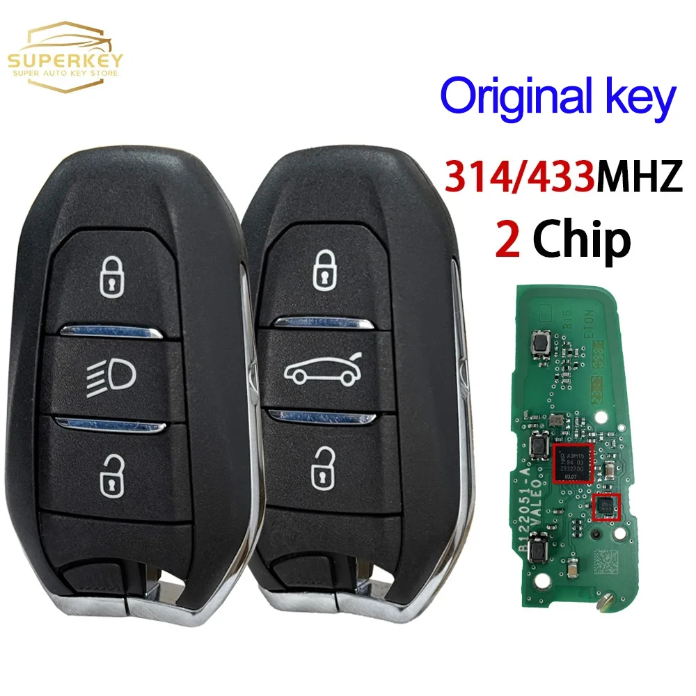 SUPERKEY Original Smart Car OEM Key For PEUGEOT 208 308 3008 5008 CITROEN C4 C3 Spacetourer 314.85 433MHZ IM3A4A Chip
SUPERKEY Original Smart Car OEM Key For PEUGEOT 208 308 3008 5008 CITROEN C4 C3 Spacetourer 314.85 433MHZ IM3A4A Chip