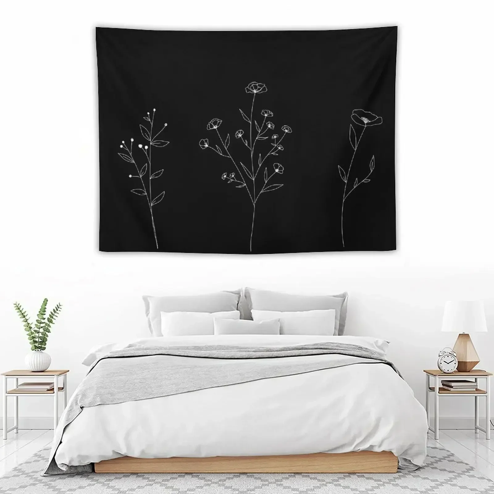 Wildflowers Line Drawing - Black Tapestry Aesthetics For Room Aesthetic Decoration Home Decoration Tapestry
Wildflowers Line Drawing - Black Tapestry Aesthetics For Room Aesthetic Decoration Home Decoration Tapestry