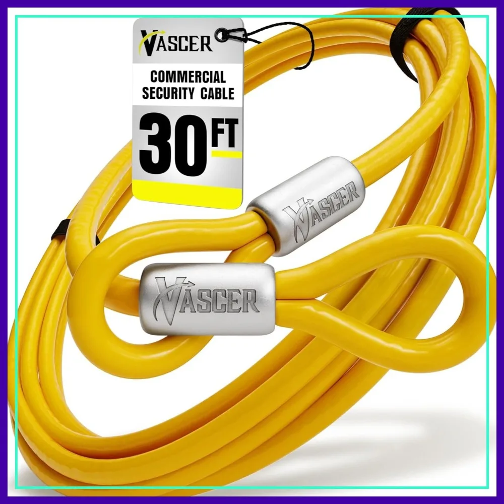 Heavy Duty Braided Galvanized Steel Security Cable with Looped Ends, 1/2 Inch Thick, 7x19 Construction, 30 Feet
Heavy Duty Braided Galvanized Steel Security Cable with Looped Ends, 1/2 Inch Thick, 7x19 Construction, 30 Feet