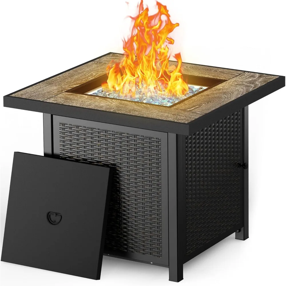 Outdoor Propane Fire Pit with 50,000 BTU, 30 Inch Square Table for Backyard and Patio Use
Outdoor Propane Fire Pit with 50,000 BTU, 30 Inch Square Table for Backyard and Patio Use
