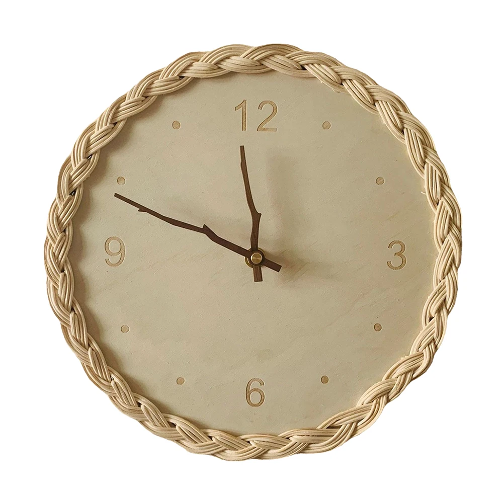 Rattan Wove Wall Clock Silent Quartz Movement Home Office Decor Vintage Round Pastoral Style Living Room Bedroom Cafe Bar Hotel
Rattan Wove Wall Clock Silent Quartz Movement Home Office Decor Vintage Round Pastoral Style Living Room Bedroom Cafe Bar Hotel