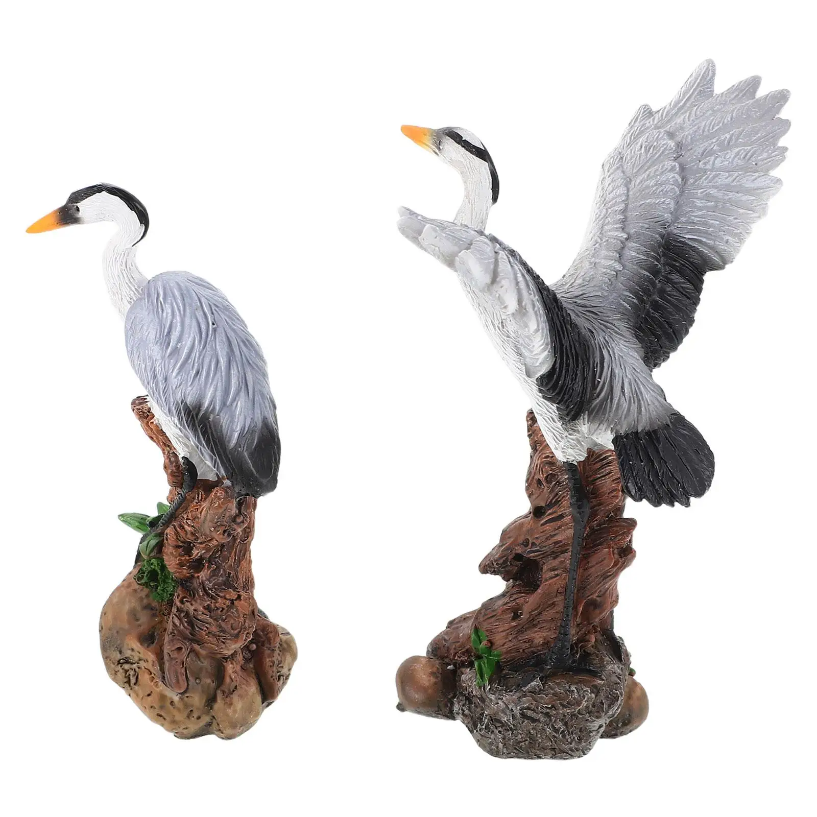 2PCS Realistic Resin Sculpture Lifelike Simulation Bird Miniature Crane Figure Garden Decor Home Office Landscape
2PCS Realistic Resin Sculpture Lifelike Simulation Bird Miniature Crane Figure Garden Decor Home Office Landscape
