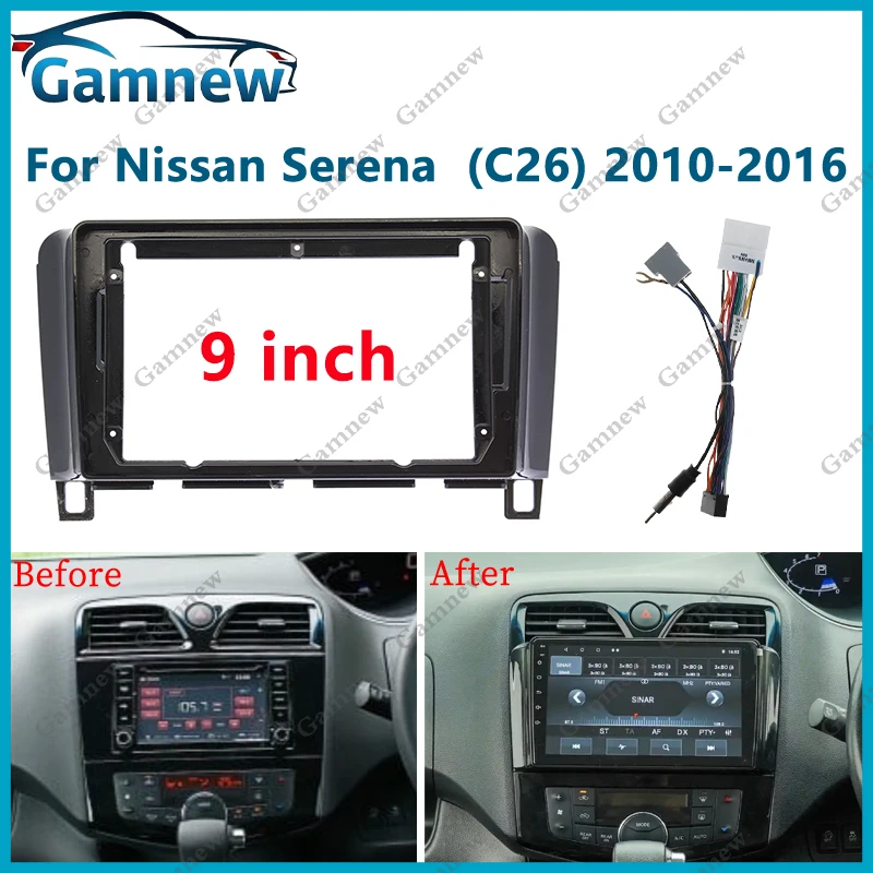 9 Inch Car Frame Fascia Adapter Canbus Box Decoder Android Radio Dash Fitting Panel Kit For Nissan Serena (C26) 2010-2016
9 Inch Car Frame Fascia Adapter Canbus Box Decoder Android Radio Dash Fitting Panel Kit For Nissan Serena (C26) 2010-2016
