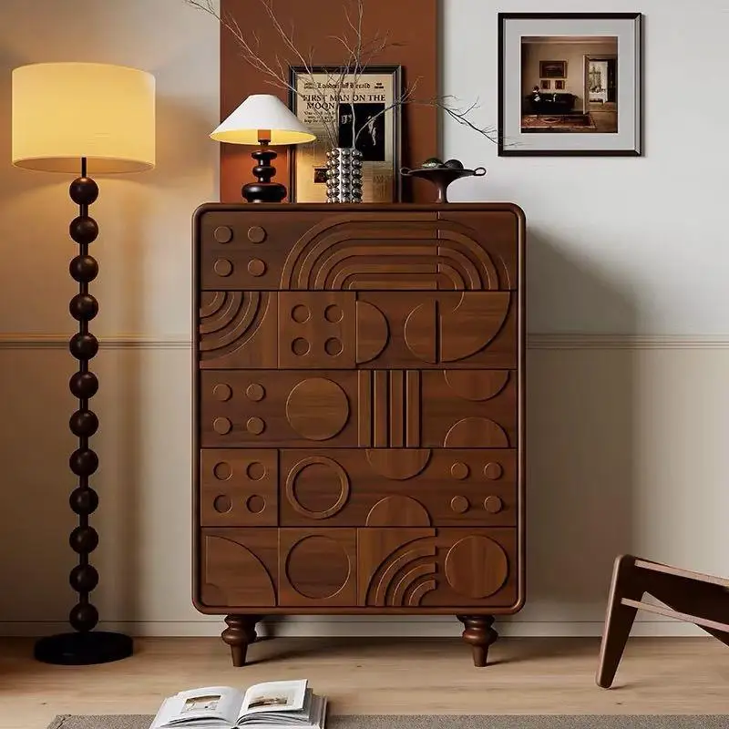 Nordic retro solid wood carving flower chest of drawers bedroom living room wall storage cabinet drawer cabinet bedside locker
Nordic retro solid wood carving flower chest of drawers bedroom living room wall storage cabinet drawer cabinet bedside locker