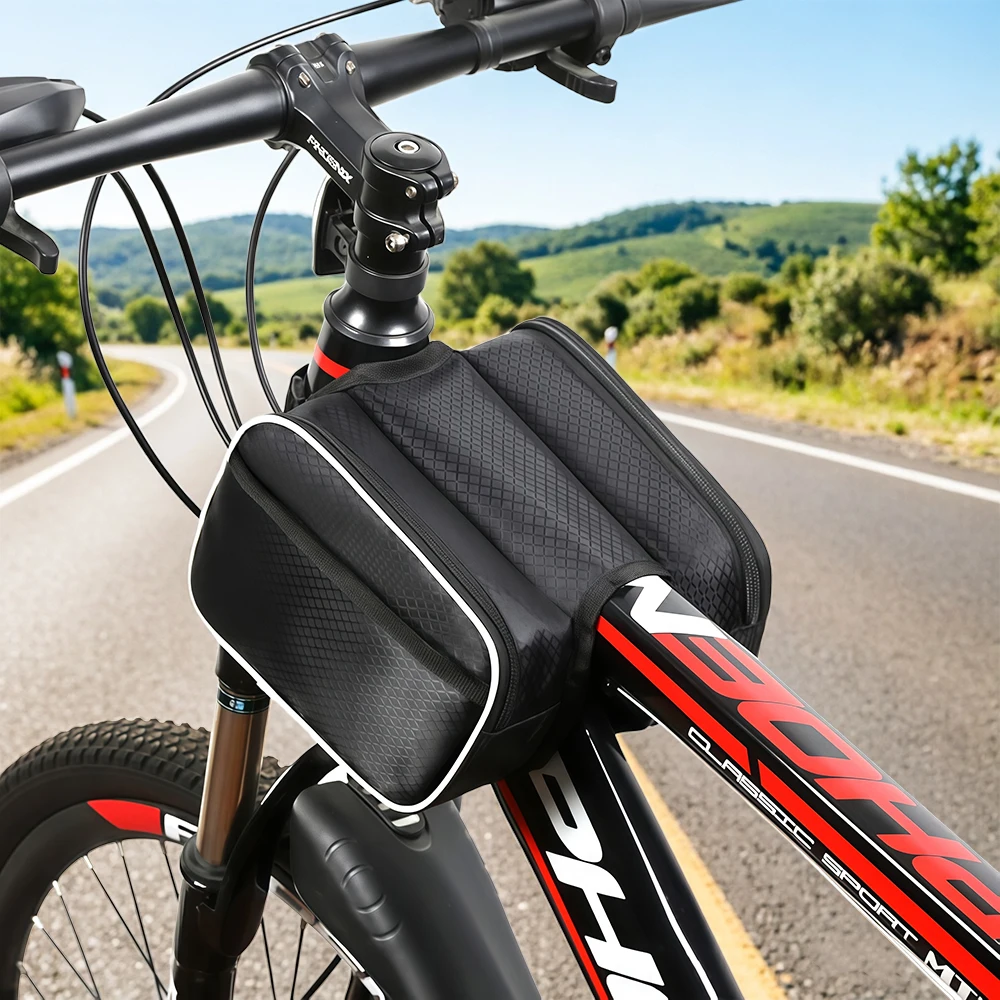 1PCS Bike Top Tube Bag, Cycling Bike Top Tube Bag Mountain Bicycle Front Frame Double Pannier Bag Pack for Men Women Cycling
1PCS Bike Top Tube Bag, Cycling Bike Top Tube Bag Mountain Bicycle Front Frame Double Pannier Bag Pack for Men Women Cycling