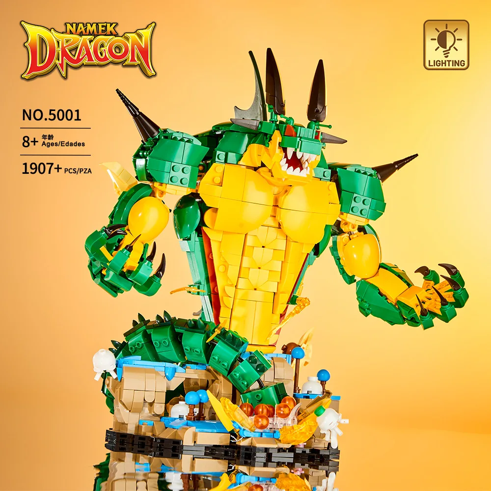 New DK5001 1907pcs MOC Idea Anime Shenlong Building Blocks Model Dragon Bricks Assembling Toys for Children Birthday Gift Set
New DK5001 1907pcs MOC Idea Anime Shenlong Building Blocks Model Dragon Bricks Assembling Toys for Children Birthday Gift Set