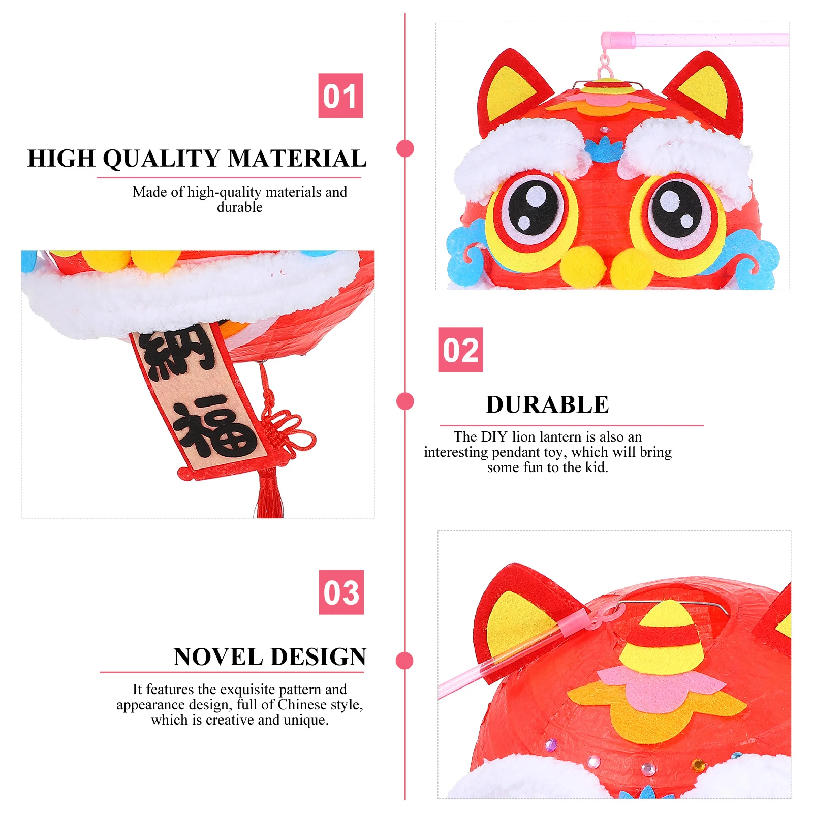 New Year DIY Lantern Kit Lion Shape Handmade Decoration for Children Celebration Party Home Festive Ornament
New Year DIY Lantern Kit Lion Shape Handmade Decoration for Children Celebration Party Home Festive Ornament