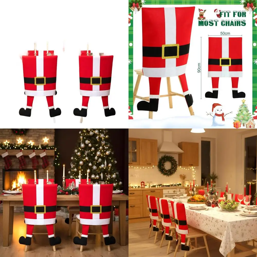 Christmas Santa Chair Covers Set of 8 with Legs, Red, Black & White for Holiday Dining Room & Kitchen Decor
Christmas Santa Chair Covers Set of 8 with Legs, Red, Black & White for Holiday Dining Room & Kitchen Decor
