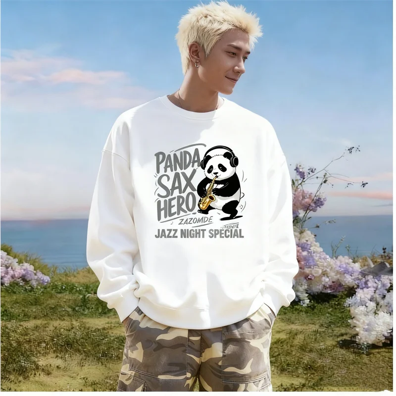 ZAZOMDE Mens Saxophone Playing Panda Print Sweatshirt Casual Long Sleeve Crewneck Cotton Top Novelty Animal And Music Design
ZAZOMDE Mens Saxophone Playing Panda Print Sweatshirt Casual Long Sleeve Crewneck Cotton Top Novelty Animal And Music Design