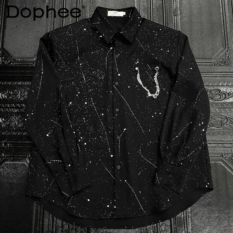Men's 2025 Spring Summer New Niche Fashion Chain Design Shirts Loose Comfort Tops Starry Sky Hot Diamond Long Sleeve Chic Shirts
Men's 2025 Spring Summer New Niche Fashion Chain Design Shirts Loose Comfort Tops Starry Sky Hot Diamond Long Sleeve Chic Shirts