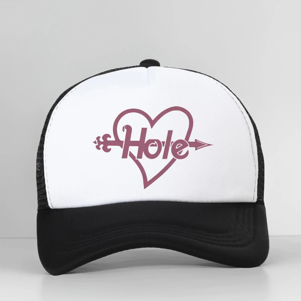 Hole Band Pink Heart Arrow Graphic Print Baseball Cap Cobain Style Snapback Unisex Adjustable mesh Hat
Hole Band Pink Heart Arrow Graphic Print Baseball Cap Cobain Style Snapback Unisex Adjustable mesh Hat
