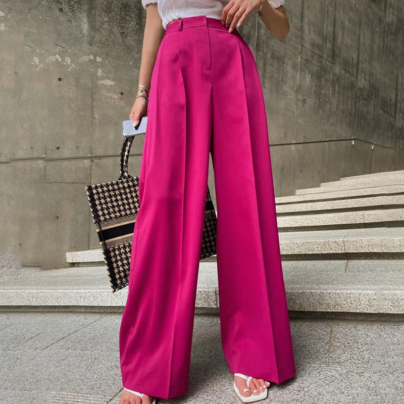 Pink Fashion Wide Leg Pants Women Spring Summer High Waist Straight Loose Long Pants Ladies Elegant Trousers Female s92
Pink Fashion Wide Leg Pants Women Spring Summer High Waist Straight Loose Long Pants Ladies Elegant Trousers Female s92