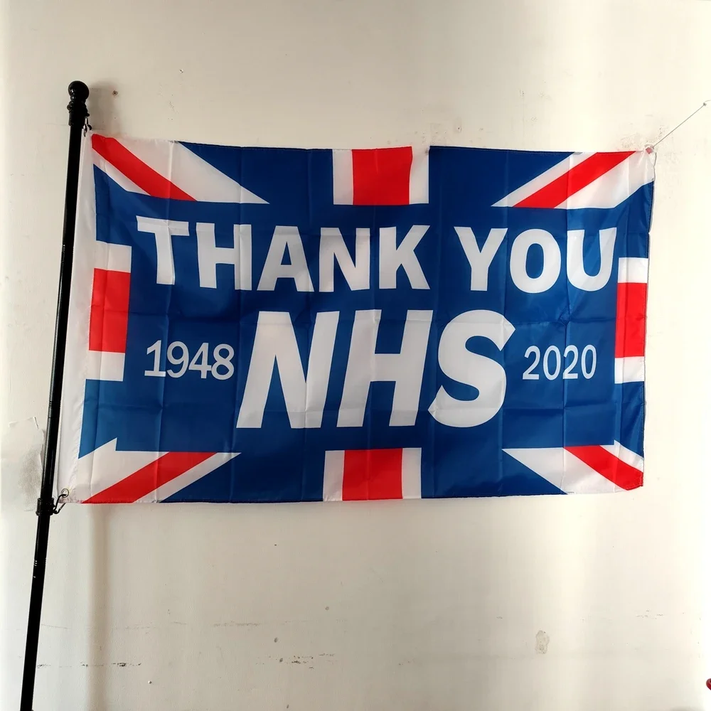 NHS Tribute British Flag - 90x150cm Durable Polyester, Indoor/Outdoor Hanging Decor, Weather-Resistant Appreciation Flag
NHS Tribute British Flag - 90x150cm Durable Polyester, Indoor/Outdoor Hanging Decor, Weather-Resistant Appreciation Flag