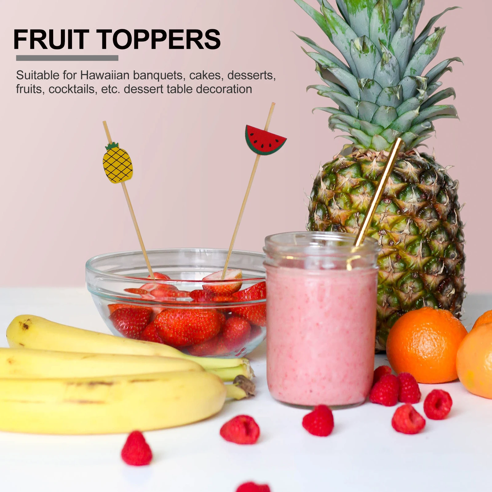 100 Pcs Fruit Picks Dessert Cake Toppers Hawaiian Party Supplies Cocktail Sticks Balloon Decorations Kitchen Bar Tools
100 Pcs Fruit Picks Dessert Cake Toppers Hawaiian Party Supplies Cocktail Sticks Balloon Decorations Kitchen Bar Tools
