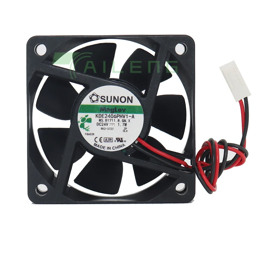 2 wires 2 pin KDE2406PHV1-A 6CM 60mm 1.7W 24V 6015 6cm cooling fan 60*60*15mm
2 wires 2 pin KDE2406PHV1-A 6CM 60mm 1.7W 24V 6015 6cm cooling fan 60*60*15mm
