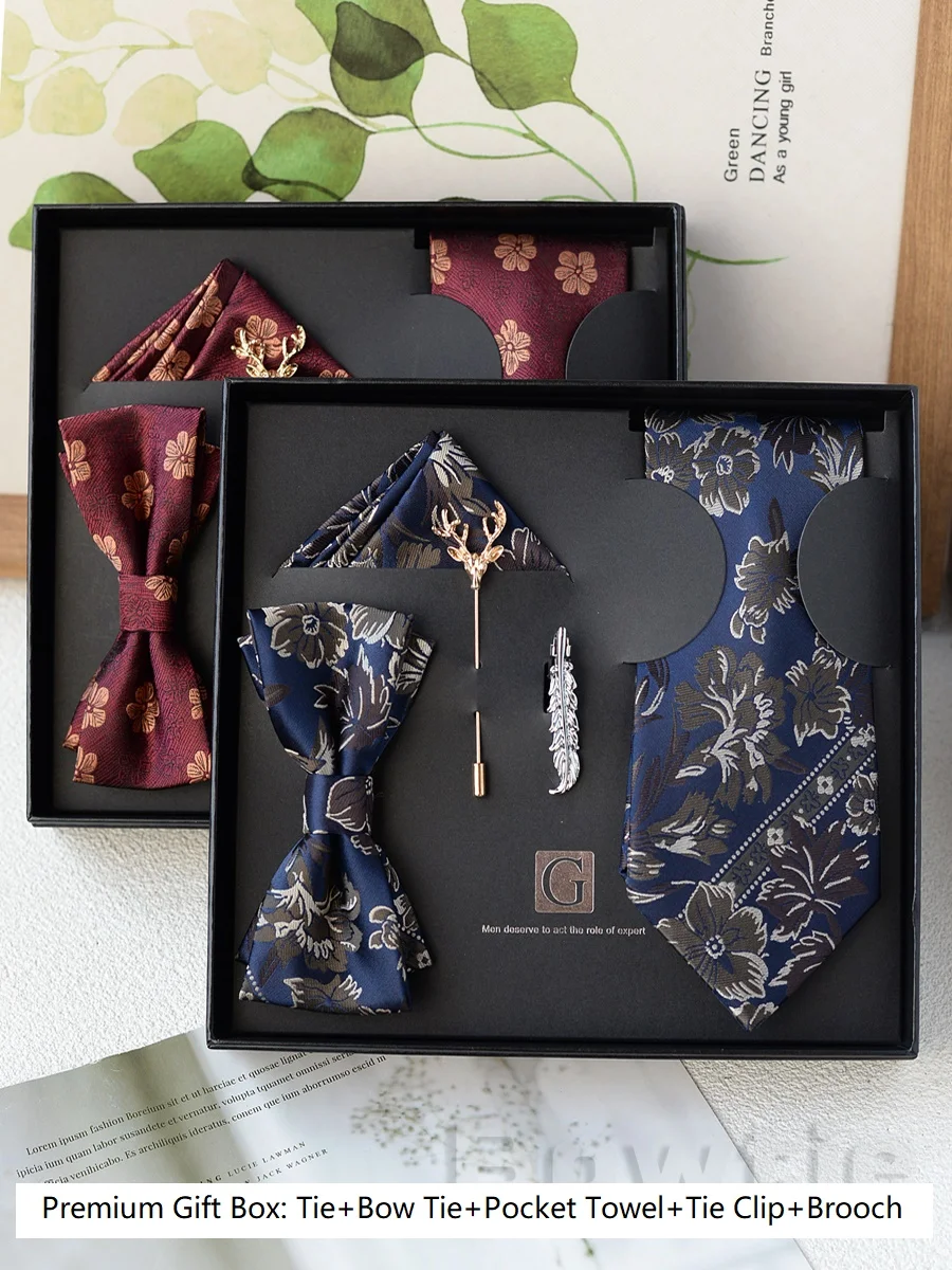 High Quality Floral Pattern Tie Set For Men‘s Vintage Business Casual Suit Shirt Tie Pocket Towel Accessory Gift For Boyfriend
High Quality Floral Pattern Tie Set For Men‘s Vintage Business Casual Suit Shirt Tie Pocket Towel Accessory Gift For Boyfriend