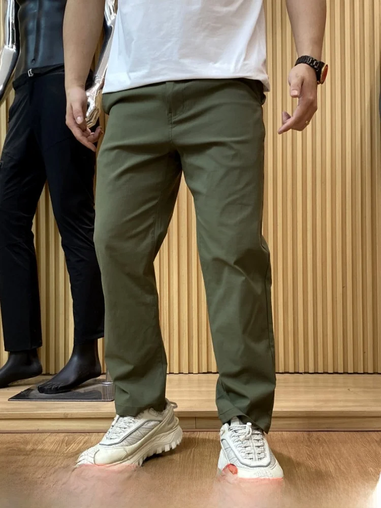 High Elasticity Straight Leg Casual Pants Men's Outdoor Functional Breathable Quick Dry Sweat Absorbent Comfortable Spring Su...