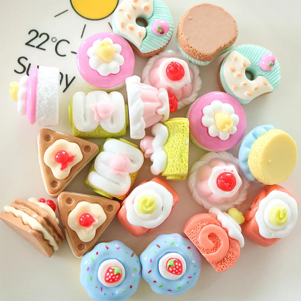 50PCS Shiny Roll Cake Series Miniature Flat Back Resin Cabochons For Hairpin Scrapbooking DIY Home Decor Craft Accessories
50PCS Shiny Roll Cake Series Miniature Flat Back Resin Cabochons For Hairpin Scrapbooking DIY Home Decor Craft Accessories