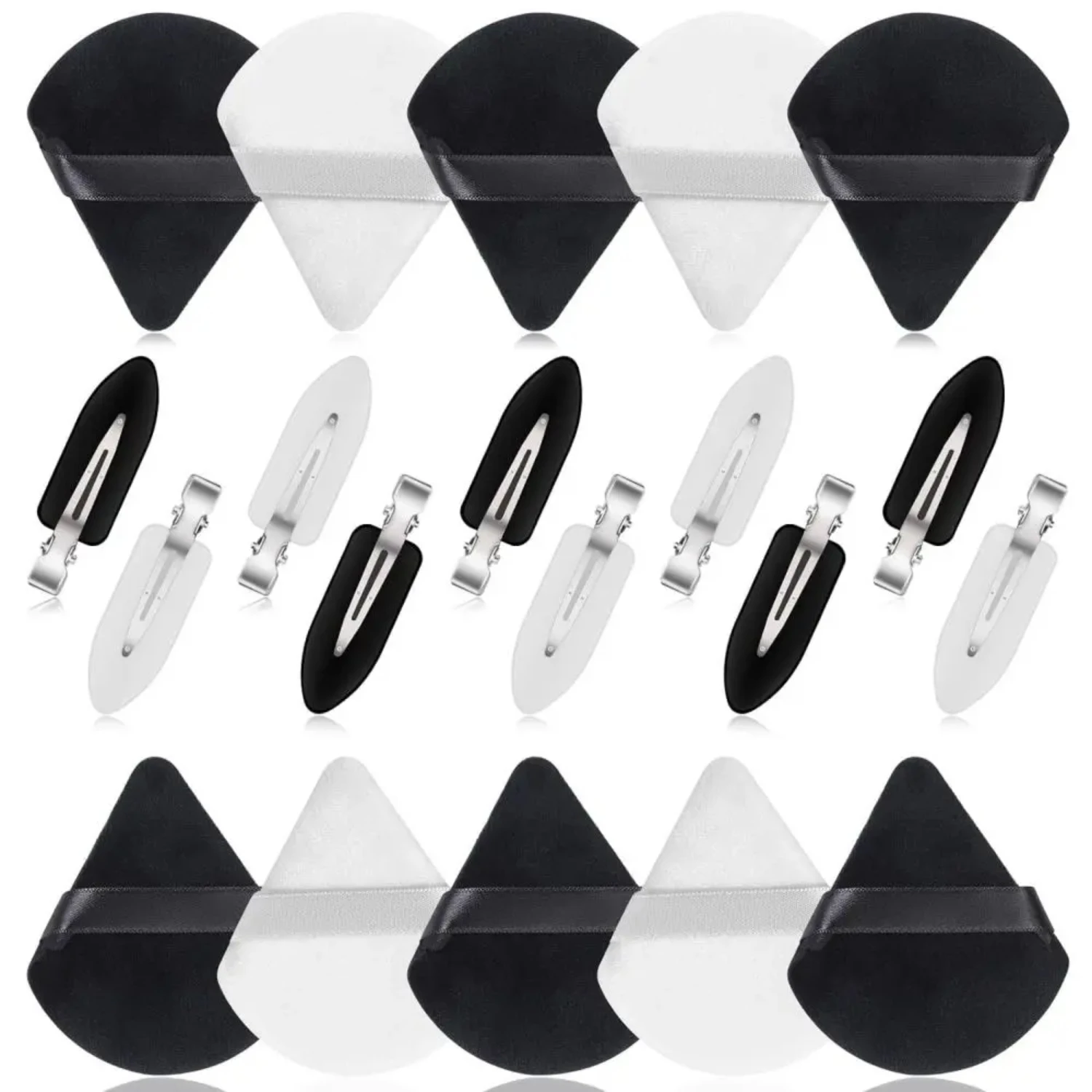 20pcs Triangle powder puff+duckbill clip set,loose powder fixed makeup powder puff,makeup face puff,hair accessories,makeup tool
20pcs Triangle powder puff+duckbill clip set,loose powder fixed makeup powder puff,makeup face puff,hair accessories,makeup tool
