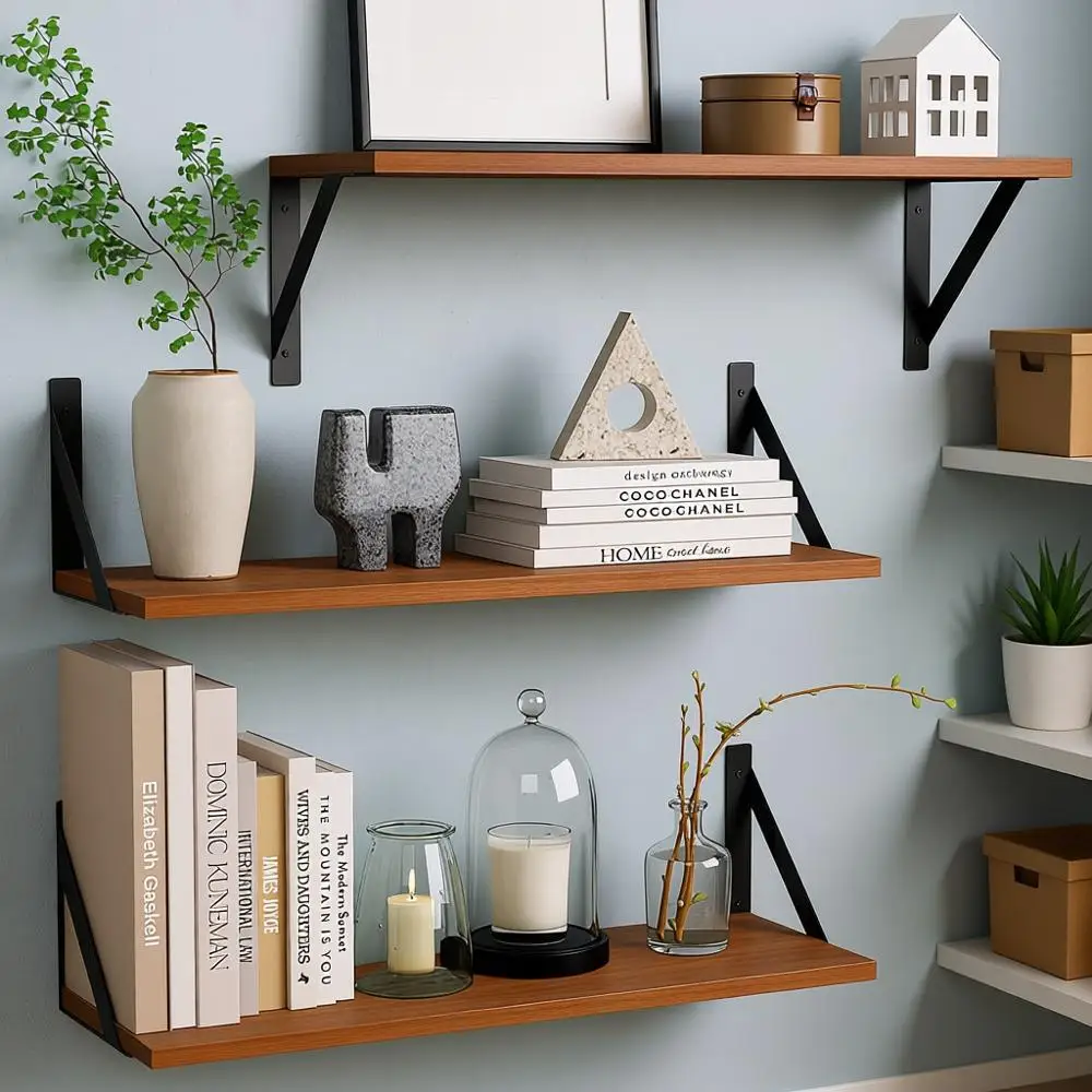 24 x 8 Inch Floating Bookshelves Set of 3, Large Floating Book Shelves for Bedroom, Long Wooden Wall Shelving Unit for Living Ro
24 x 8 Inch Floating Bookshelves Set of 3, Large Floating Book Shelves for Bedroom, Long Wooden Wall Shelving Unit for Living Ro