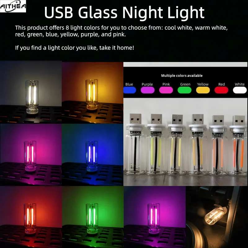 AITHEA Led Glass Light Car Usb Night Light Bulb Touch Dimming Usb Night Light For Car Interior Bedroom Home Decor
AITHEA Led Glass Light Car Usb Night Light Bulb Touch Dimming Usb Night Light For Car Interior Bedroom Home Decor
