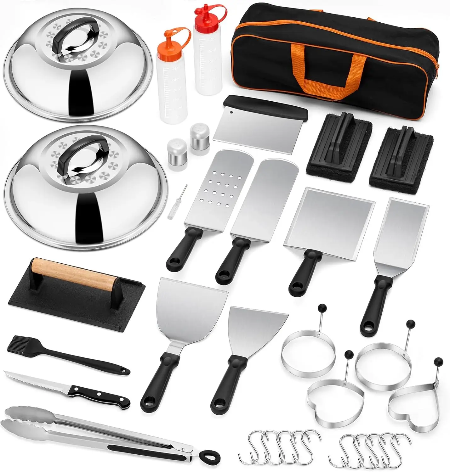 35PCS Griddle Accessories Kit, Flat Top Grill Accessories, Grill Tools with Enlarged Spatulas, Melting Dome, Metal Sc
35PCS Griddle Accessories Kit, Flat Top Grill Accessories, Grill Tools with Enlarged Spatulas, Melting Dome, Metal Sc