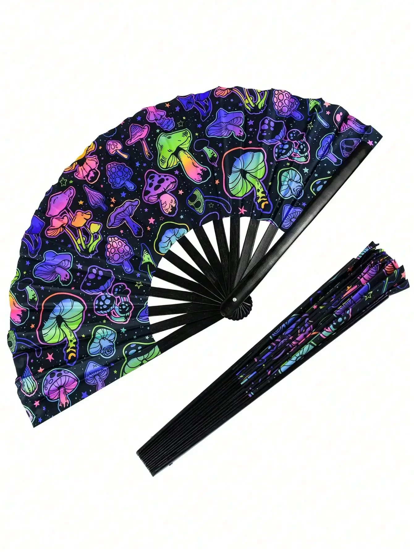1pc Large Foldable Handheld Rave Fan With Carrying Bag, Suitable For Dance Performances, Music Festivals, Carnivals, Rainbow Cos
1pc Large Foldable Handheld Rave Fan With Carrying Bag, Suitable For Dance Performances, Music Festivals, Carnivals, Rainbow Cos