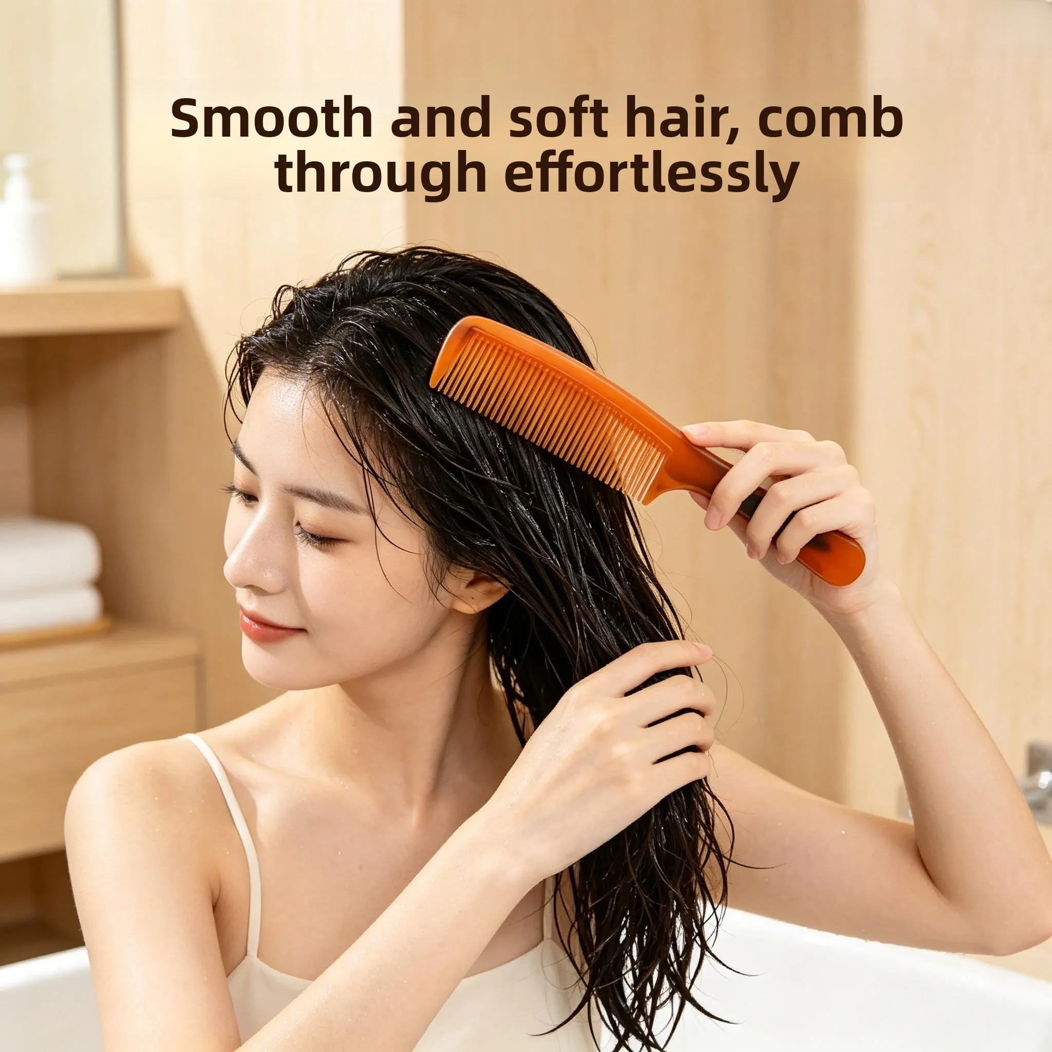 Large Toothed Anti-Static Hair Comb Cow Horn Massage Comb for Women Special for Long Hair Home Use Hair Cutting Tool
Large Toothed Anti-Static Hair Comb Cow Horn Massage Comb for Women Special for Long Hair Home Use Hair Cutting Tool