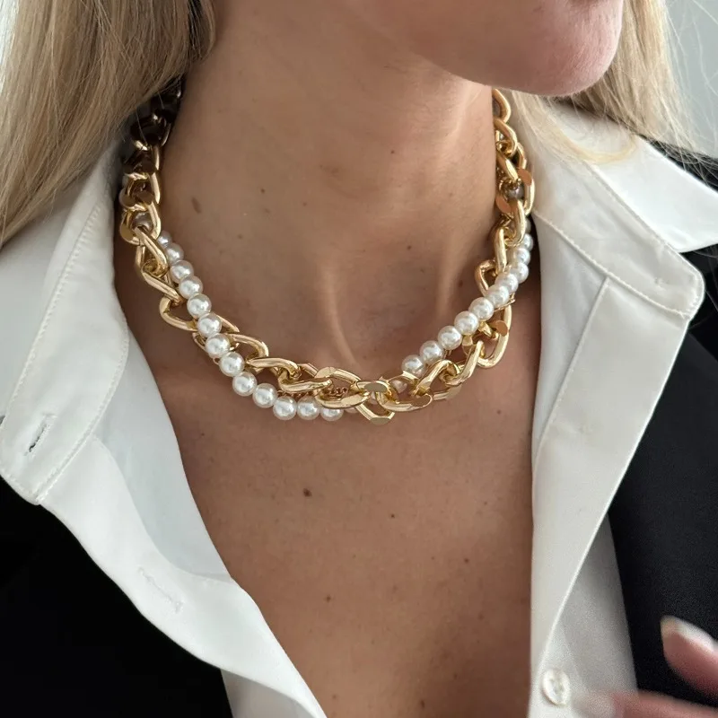 Vintage Metal Chunky Choker Necklace With Exquisite Imitation Pearls Chunky Chain Necklaces For Women Trendy New 2026 Jewelry
Vintage Metal Chunky Choker Necklace With Exquisite Imitation Pearls Chunky Chain Necklaces For Women Trendy New 2026 Jewelry