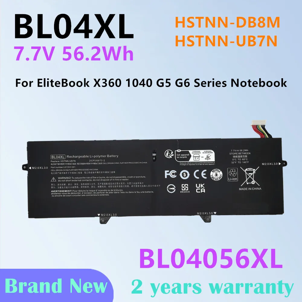 Laptop Battery For HP EliteBook X360 1040 G5 G6 Series Notebook BL04XL HSTNN-DB8M HSTNN-UB7N HSTNNUB7N L07041-855
Laptop Battery For HP EliteBook X360 1040 G5 G6 Series Notebook BL04XL HSTNN-DB8M HSTNN-UB7N HSTNNUB7N L07041-855