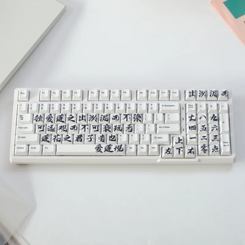 129 клавиш Ode To The Lotus Flower Cherry Profile PBT колпачки для переключателей Cherry Gateron MX Gamer Механическая игровая клавиатура
129 клавиш Ode To The Lotus Flower Cherry Profile PBT колпачки для переключателей Cherry Gateron MX Gamer Механическая игровая клавиатура