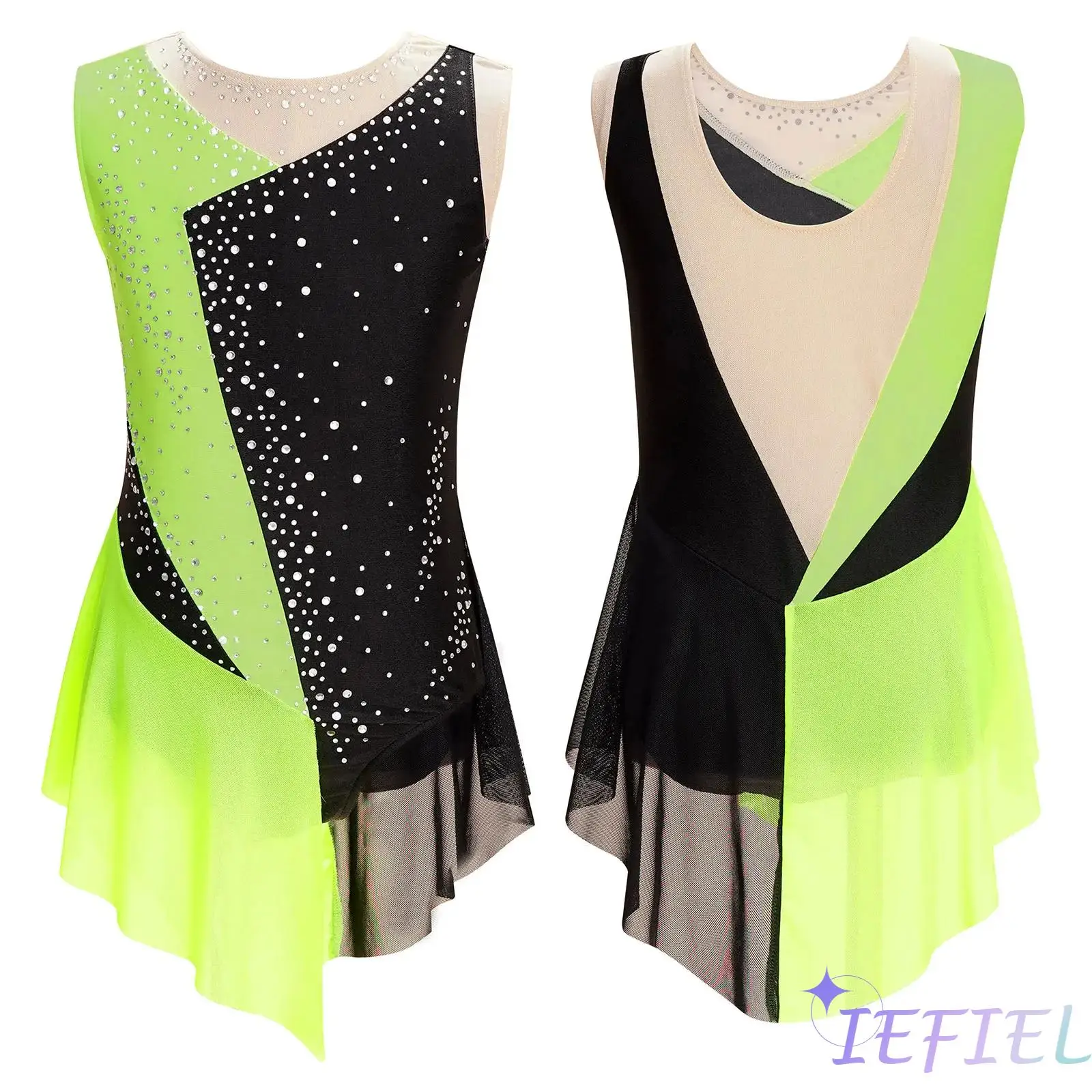 Kids Girl Ballet Jazz Modern Dance Bodysuit Sparkly Rhinestone Mesh Splice Rhythmic Gymnastics Stage Wear Fancy Skating Jumpsuit
Kids Girl Ballet Jazz Modern Dance Bodysuit Sparkly Rhinestone Mesh Splice Rhythmic Gymnastics Stage Wear Fancy Skating Jumpsuit
