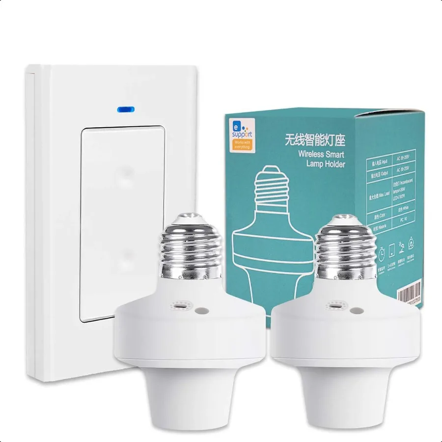 Ewelink 2.4G Wirel Remote Control Light Socket E26 E27 Bulb Socket Adapter Bluetooth Smart Lamp Holder port APP Timing Delay 2
Ewelink 2.4G Wirel Remote Control Light Socket E26 E27 Bulb Socket Adapter Bluetooth Smart Lamp Holder port APP Timing Delay 2