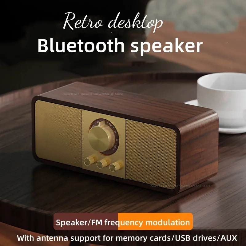 Wooden Bluetooth Speakers Retro Classic Wireless Soundbox Super Bass Subwoofer FM Radio Support TF U Disk AUX IN Music Playback
Wooden Bluetooth Speakers Retro Classic Wireless Soundbox Super Bass Subwoofer FM Radio Support TF U Disk AUX IN Music Playback