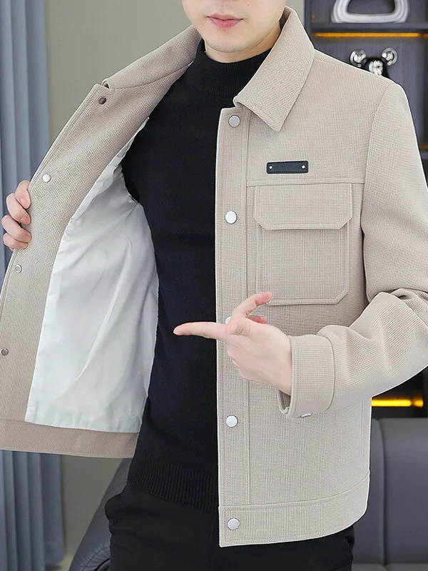 Men's Collared Jaet 2025 Spring Autumn Wool Blend ort Youth Faion Color Workwear Coat Stand Fit Urban Sle
Men's Collared Jaet 2025 Spring Autumn Wool Blend ort Youth Faion Color Workwear Coat Stand Fit Urban Sle