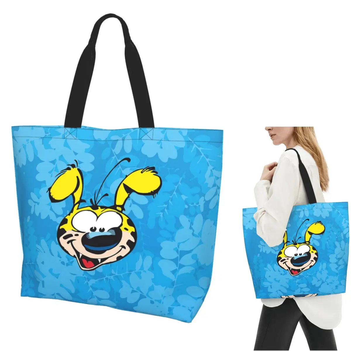 Marsupilami Face Shopping Tote Bag Canvas Large Capacity Shoulder Bags Shopper Grocery Handbag for Women
Marsupilami Face Shopping Tote Bag Canvas Large Capacity Shoulder Bags Shopper Grocery Handbag for Women