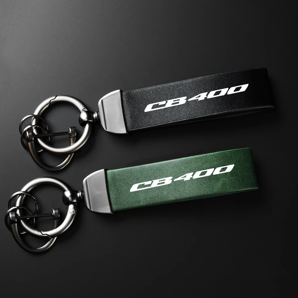 For HONDA CB 400 X CB400X CB 400X High-Grade Leather Motorcycle Keychain Keyring