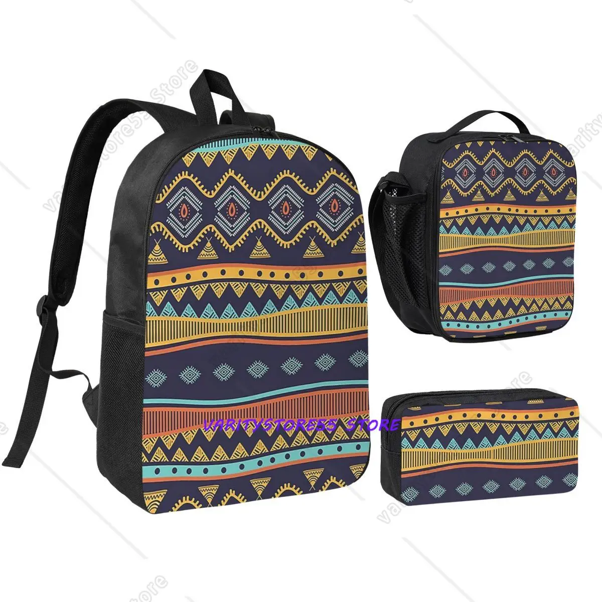 African Tribal Pattern Backpack Student BookBag School Bag Shoulder Bags 3ps Insulated Lunch Bag Pencil Case
African Tribal Pattern Backpack Student BookBag School Bag Shoulder Bags 3ps Insulated Lunch Bag Pencil Case