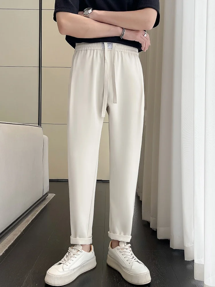 Ice Silk Men's Casual Pants Thin Wide Leg Qui Dry Straight Leg Loose Elastic Summer Leisure Trousers Faionable Youth Sle
Ice Silk Men's Casual Pants Thin Wide Leg Qui Dry Straight Leg Loose Elastic Summer Leisure Trousers Faionable Youth Sle