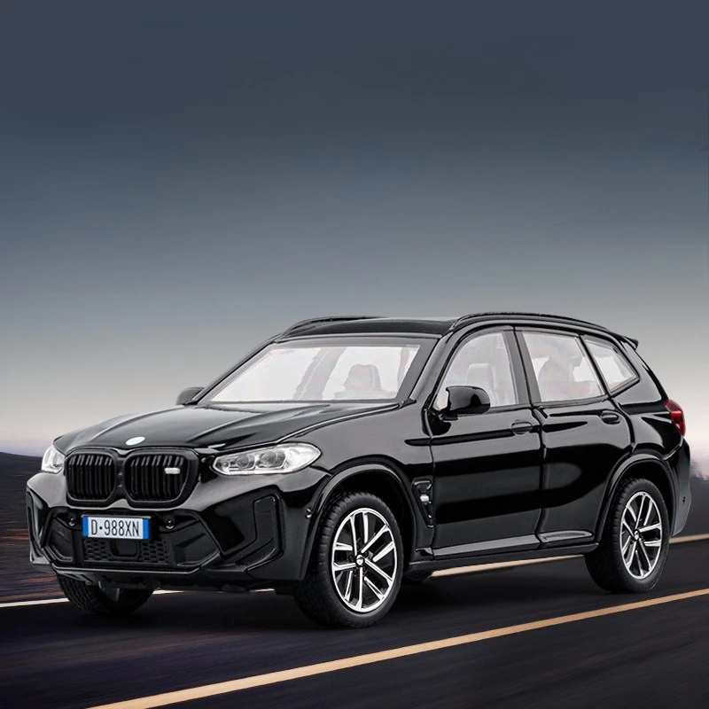 1:32 модель автомобиля из сплава BMW X3M, изысканное украшение, мощная подсветка, модный подарок для мальчиков
1:32 модель автомобиля из сплава BMW X3M, изысканное украшение, мощная подсветка, модный подарок для мальчиков