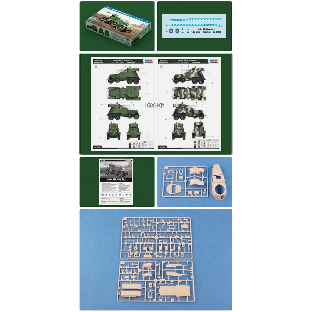Hobbyboss 83838 1:35 Soviet BA3 BA-3 Armor Vehicle Car Hobby Craft Toy Plastic Display Ornament Handcraft Assembly Model Kit
Hobbyboss 83838 1:35 Soviet BA3 BA-3 Armor Vehicle Car Hobby Craft Toy Plastic Display Ornament Handcraft Assembly Model Kit