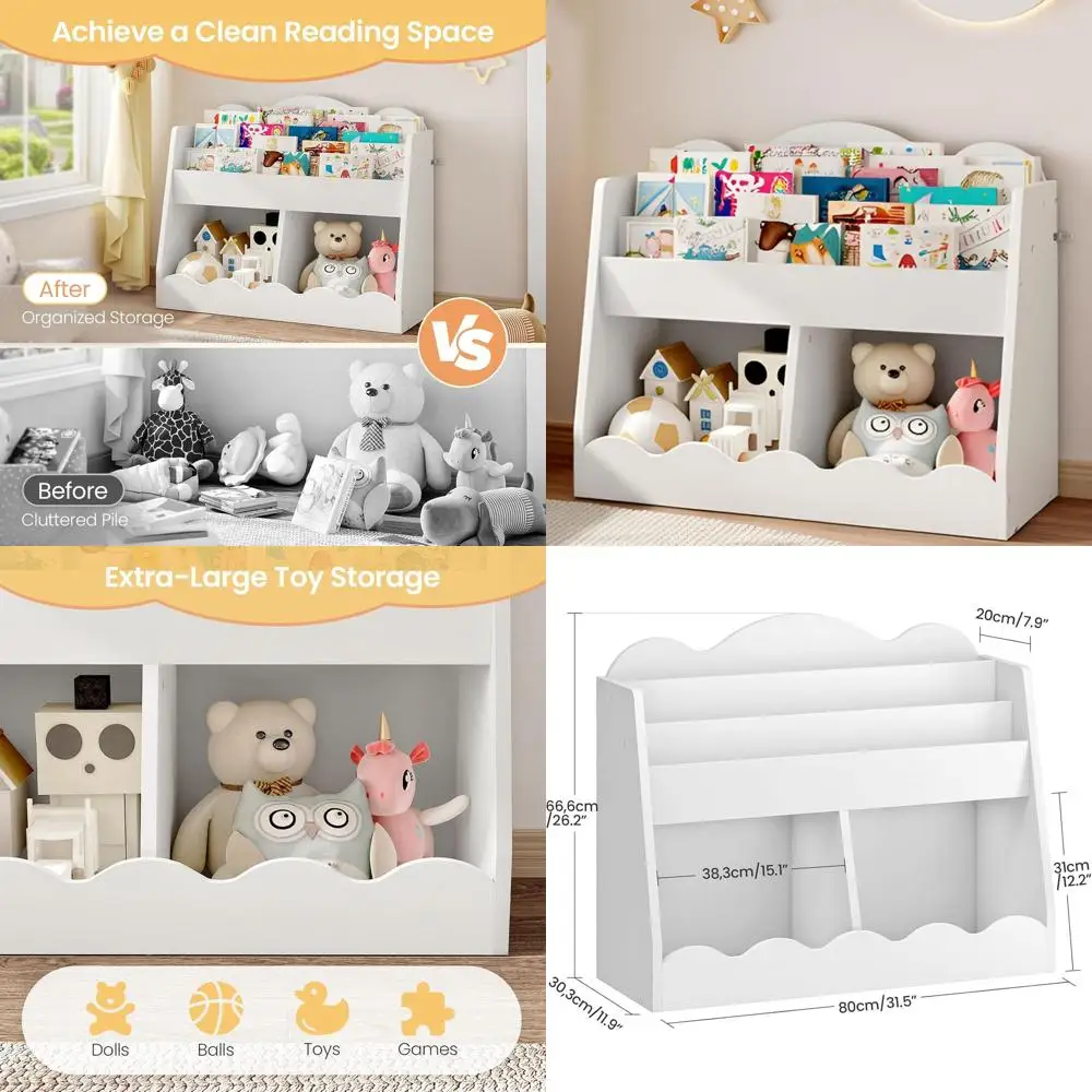 Детский деревянный книжный шкаф с местом для хранения игрушек, органайзер для игровой комнаты, белый MCW15WB
Детский деревянный книжный шкаф с местом для хранения игрушек, органайзер для игровой комнаты, белый MCW15WB