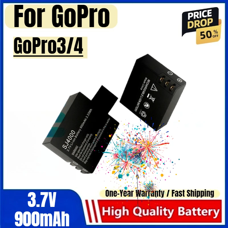GoPro Battery Suitable for GoPro3/4 Action Camera Battery SJ4000/SJ6000
GoPro Battery Suitable for GoPro3/4 Action Camera Battery SJ4000/SJ6000