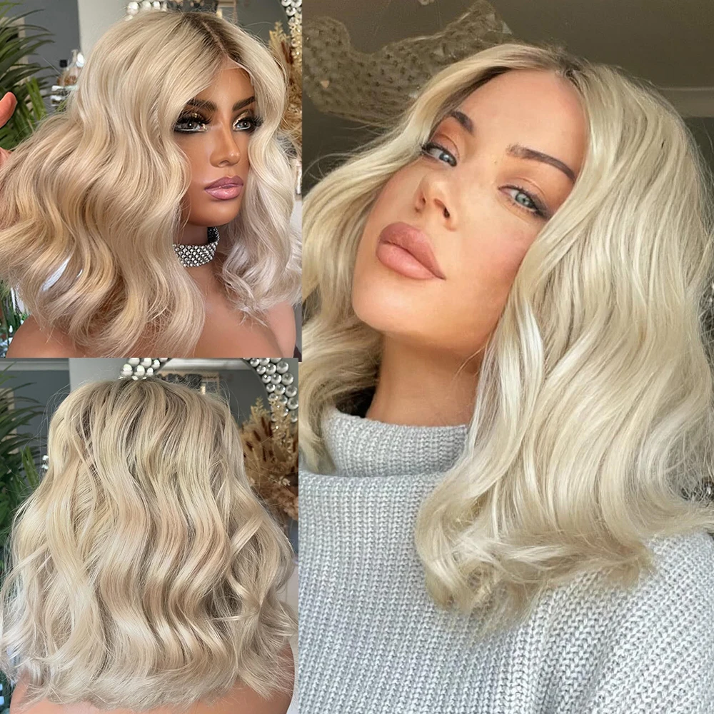 2026 Summer Wig Loose Deep Wave Bob Dark Roots Platinum Blonde Synthetic Lace Front Wigs Realistic Look Straight Wig for Women
2026 Summer Wig Loose Deep Wave Bob Dark Roots Platinum Blonde Synthetic Lace Front Wigs Realistic Look Straight Wig for Women