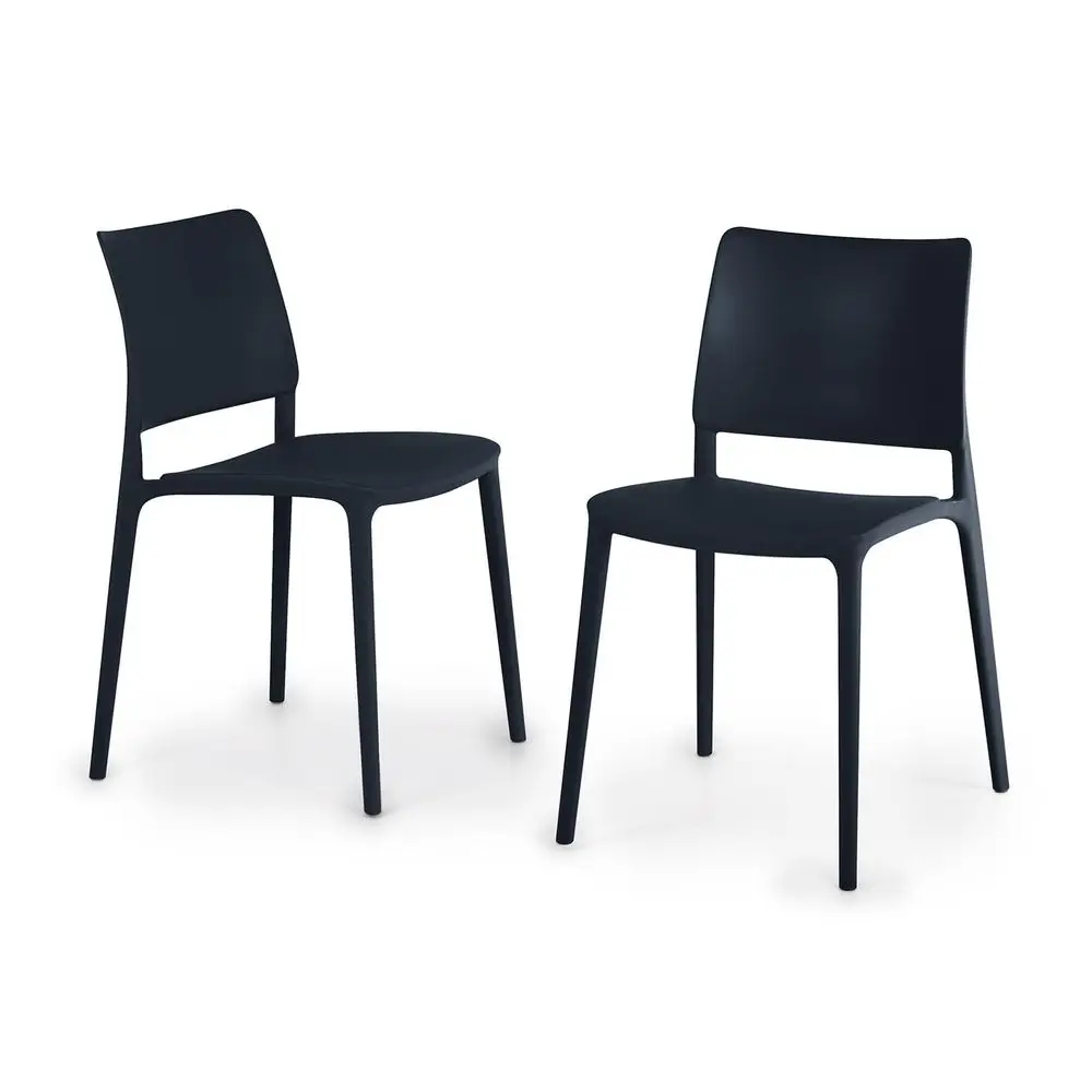 Modern Stacking Plastic Resin Patio Dining Side Chair Indoor Outdoor, Pool, Patio, Kitchen, Restaurant Set of 2, Black
Modern Stacking Plastic Resin Patio Dining Side Chair Indoor Outdoor, Pool, Patio, Kitchen, Restaurant Set of 2, Black