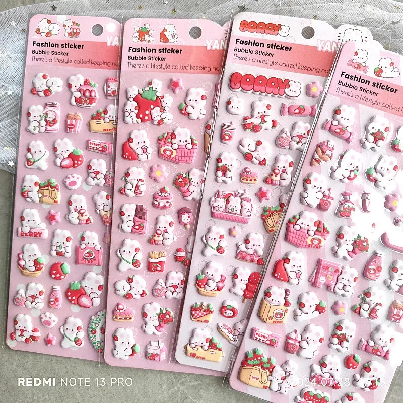 Strawberry Bunny Children'S Cartoon EVA Three-Dimensional Foam Sticker Soft Cute Girl'S Handbook Diary Decoration Sticker
Strawberry Bunny Children'S Cartoon EVA Three-Dimensional Foam Sticker Soft Cute Girl'S Handbook Diary Decoration Sticker