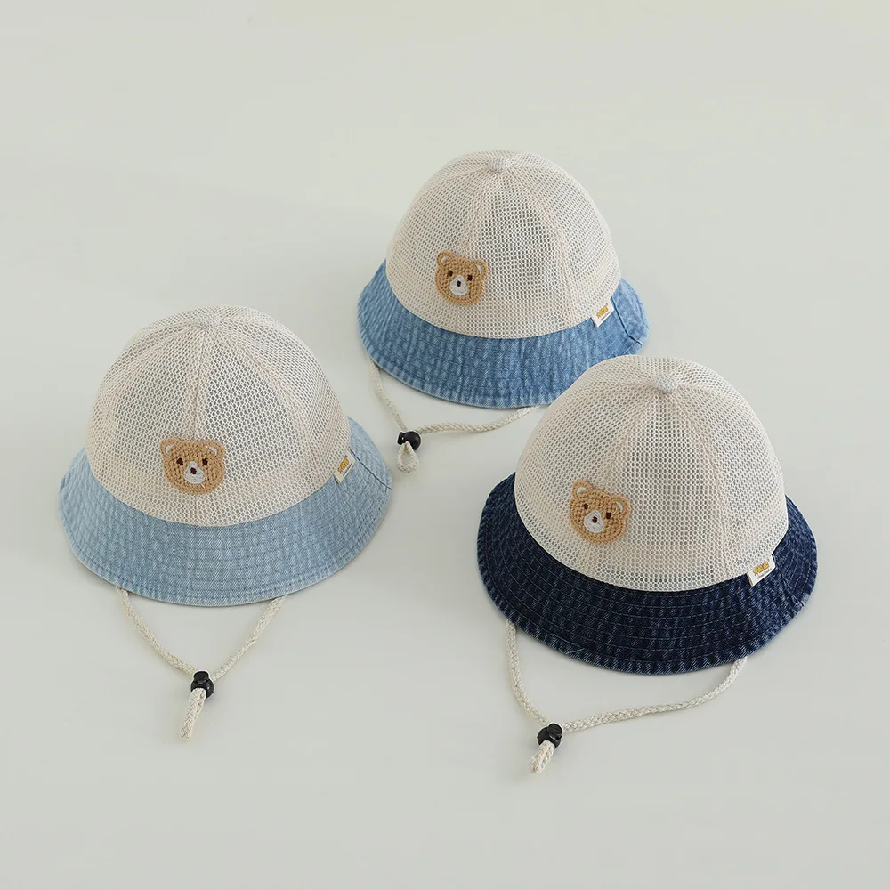Summer Kids Mesh Fisherman Hat Cute Baby Sunscreen Basin Cap Boys Girls Toddler Bear Bucket Caps Children Outdoor Visors
Summer Kids Mesh Fisherman Hat Cute Baby Sunscreen Basin Cap Boys Girls Toddler Bear Bucket Caps Children Outdoor Visors