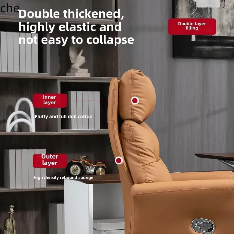 YZ-1 leather boss chair lig luxury office reclining desk chair comfortable home study
YZ-1 leather boss chair lig luxury office reclining desk chair comfortable home study