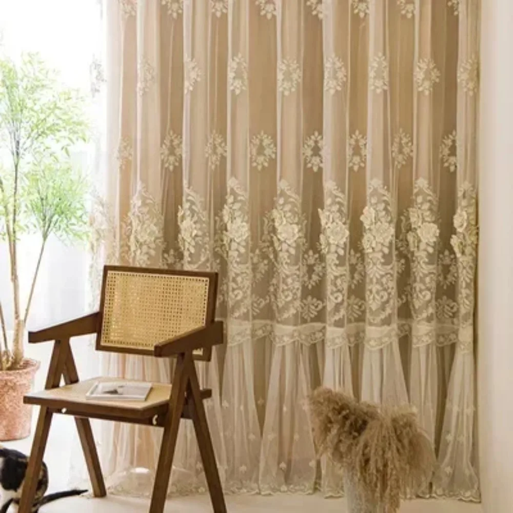 3D Embroidered Pearl Window Screen Double Layer Curtains for Living Room Bedroom Balcony Bay Window Customized Villa High Window
3D Embroidered Pearl Window Screen Double Layer Curtains for Living Room Bedroom Balcony Bay Window Customized Villa High Window